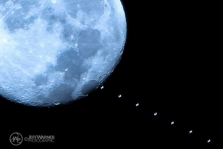 ISS lunar transit