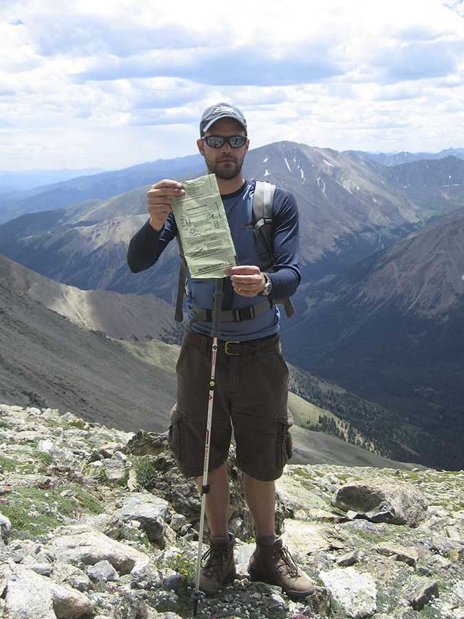 An MRE found in the wreckage from the crash site on Mount Massive - July, 2010.