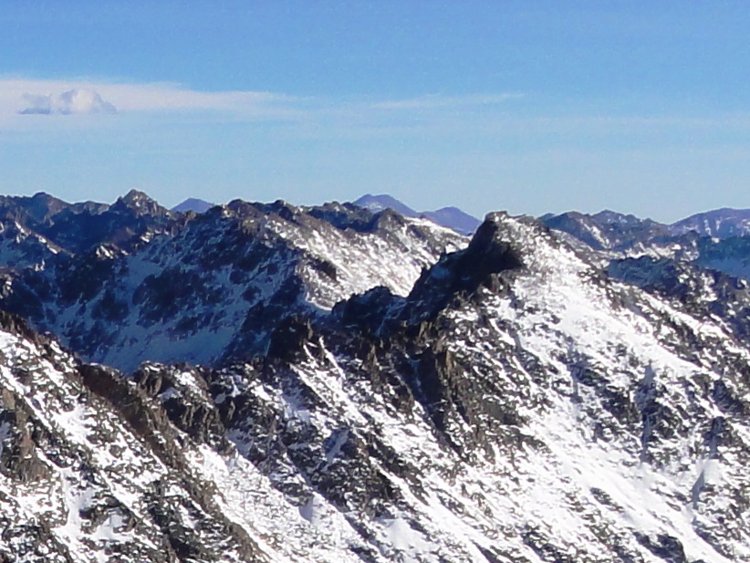 Close-up of West Partner and the Solitude massif in the background