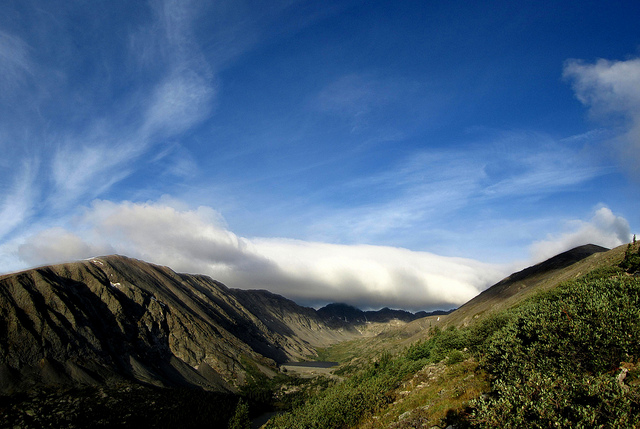 Cloud over the North Star Mountain ridge line.