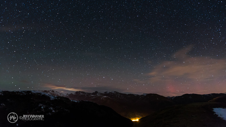 Aurora over Vasquez Peaks