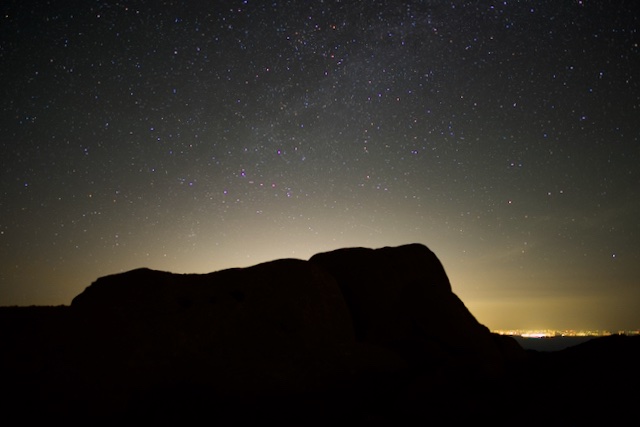 Looking toward Denver, with a faint amount of light pollution. lol