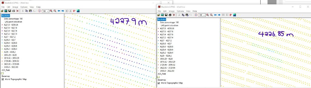 Buckskin Comparison (meters)