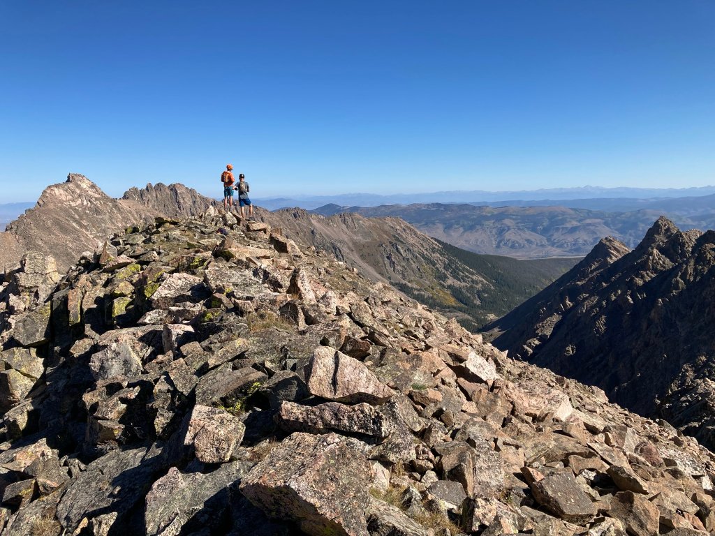 This is my buddies on the R summit, no man made cairn that I can remember just some rocks