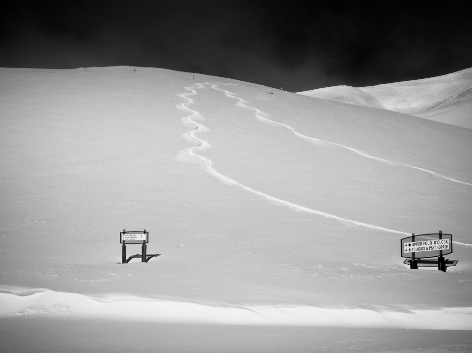 damn ski patrol, always getting first turns!