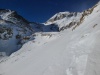 #6) Looking ahead across steep, open snow slopes. There is no avoiding this. #6) Looking ahead across steep, open snow slopes. There is no avoiding this.